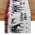Axyaa Christmas Tree Snowflake Table Runner for Indoor Outdoor Holiday Dining