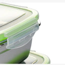 Axyaa Stainless Steel Fresh-keeping Container with Lid, Leakproof Sealed Fruit & Dumpling Storage