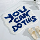 Axyaa Blue Microfiber Bath Mat: You Can Do This Cute Shower Rug