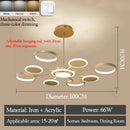 Axyaa Modern Nordic Gold Chandelier: Creative Dining Room & Bar Fixture