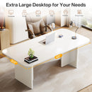 Axyaa 63-Inch Modern Home Office Desk for 1-2 People