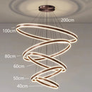 Axyaa Crystal Chandelier Stair Pendant Living Room Lighting