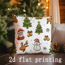 Axyaa Christmas Pillow Covers - Festive Prints for Sofa, Bedroom, Car