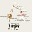Axyaa French Cream Resin LED Wall Light with Pull Chain Switch - Vintage Copper Wandlamp