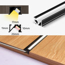 Axyaa Invisible LED Aluminum Profile with Milky Cover for Shelf Strip Light