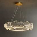 Axyaa Modern Luxury Acrylic Petal Chandelier with LED Lights