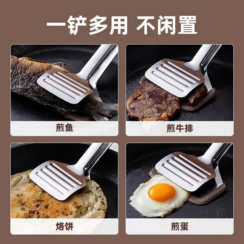 Axya 2-in-1 Stainless Steel Fish Frying Spatula & Pancake Turner