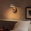 Axyaa Vintage LED Wall Sconce Travertine Pull Chain Switch Mirror Light