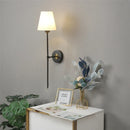 Axya Flared White Wall Lamp - Nordic Retro Industrial Sconce Lighting for Bedroom