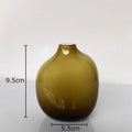 Axyaa Circular Glass Vase Desk Decoration Hydroponics Flower Pots Modern Decor
