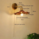 Axyaa LED Copper Glass Wall Light Fixture Retro Style Mirror Bar Lamp