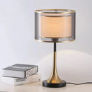 Axyaa Luxury Fabric LED Table Lamp for Office Study and Living Room