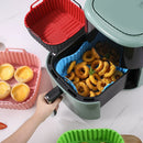 Axyaa Square Silicone Air Fryer Basket - High Temp Resistant, Reusable & Easy to Clean