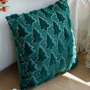 Axyaa Christmas Plush Cushion Cover Set for Home Decor in Red/Green