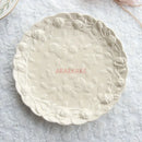 Axyaa Ceramic Relief Plate for Dim Sum & Afternoon Tea, Western Dish & Fruit