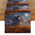 Axyaa Farmhouse Skeleton Table Runner for Home Wedding Party Centerpieces