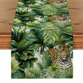 Axyaa Tropical Rainforest Table Runner for Kitchen Holiday Party Dining Decor