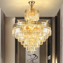 Axyaa Hollow Crystal Chandelier for Elegant Living Spaces