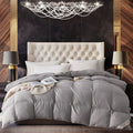 Axyaa White Goose Down Comforter - Fluffy & Luxurious Quilted Duvet Insert