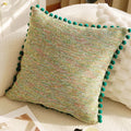 Axyaa Green Canvas Pillowcase 45X45: Luxury French Design for Living Room Sofa Decor