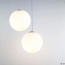 Axya White Acrylic Ball Pendant Lights LED Kitchen Fixtures Industrial Lighting