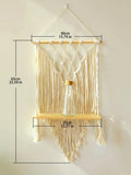 Axyaa Macrame Floating Wall Shelf for Modern Home Decor