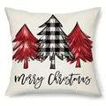 Axyaa Winter Christmas Joyful Pillow Covers for Sofa, Bedroom, Car - Decorative Cushion Cover