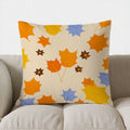 Axyaa Autumn Leaves Pattern Throw Pillow Cover for Sofa, Bedroom, Car