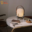 Axyaa Portable Metal Glass LED Table Lamp - Modern Art Light for Home, Office