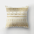Axyaa Golden Letter Geometric Pillow Case - Elegant Home Decor Choice