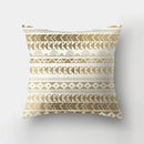 Axyaa Golden Letter Geometric Pillow Case - Elegant Home Decor Choice