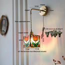 Axyaa Tiffany Glass LED Wall Light for Home & Restaurant - Modern Square Design