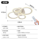 Axyaa Nordic LED Ceiling Light with Remote Control Dimming