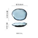 Axyaa Flame-Killed Ceramic Irregular Plate Restaurant Sushi Salad Pasta Molecular Cuisine Tableware