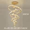 Axyaa Crystal Chandelier for Duplex Architecture Living Room & Stair Lighting