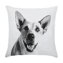 Axyaa Cute Pet Puppies Black and White Art Peach Skin Pillowcase
