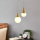 Axyaa Copper Glass LED Pendant Lamp for Modern Nordic Decor