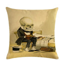 Axyaa Halloween Skull Linen Pillowcase 45*45cm