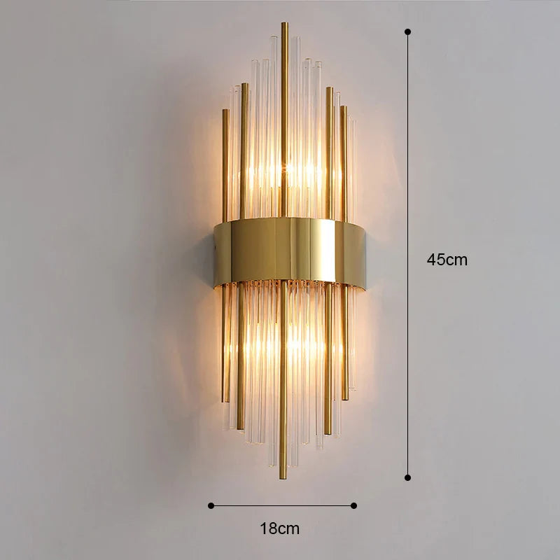 Modern LED Gold Wall Light Indoor Lighting Axyaa for Living Room, Bedroom, Stairs
