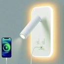 Axyaa USB Wall Lamp with Dual Control Switch, 330° Rotating Head for Indoor Lighting