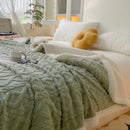 Axyaa Wool Double Blanket - Winter Thick Jacquard Sofa Blanket