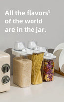 Axyaa Grain Storage Jar Moisture-proof Sealed Box for Kitchen Organization