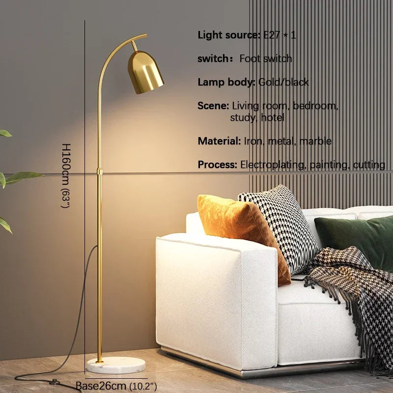 Axyaa Nordic LED Floor Lamp - Modern & Simple Living Room Bedroom Decor