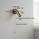 Axyaa Wooden LED Wall Lamps: Bedroom Home Luminaire, Walnut Wood Shade, Bathroom Mirror Stair Light