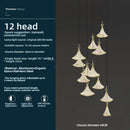 Axyaa Rotating Crystal Pendant Light for Staircase Luxe Ambiance