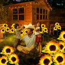 Axyaa Solar Sunflower Flower Light: LED Three-head Simulation, Waterproof & Windproof
