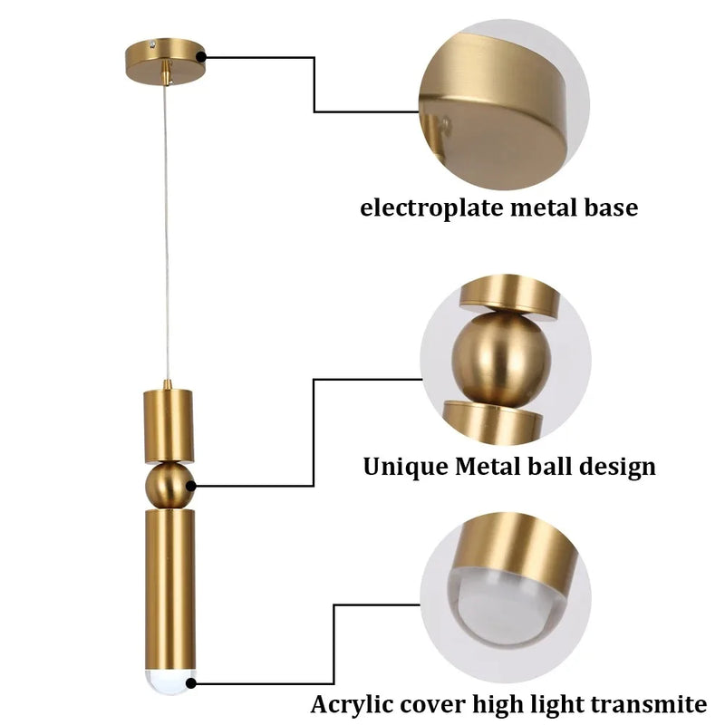 Axyaa Nordic LED Kitchen Island Pendant Chandelier