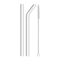 Axyaa Wide Glass Straw Set with Brush - 12mm High Borosilicate Bubble Tea Straw