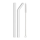 Axyaa Wide Glass Straw Set with Brush - 12mm High Borosilicate Bubble Tea Straw