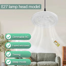Axyaa LED Ceiling Fan Lamps with 3 Speeds, E27 Base, Infinitely Dimmable for Home Lighting